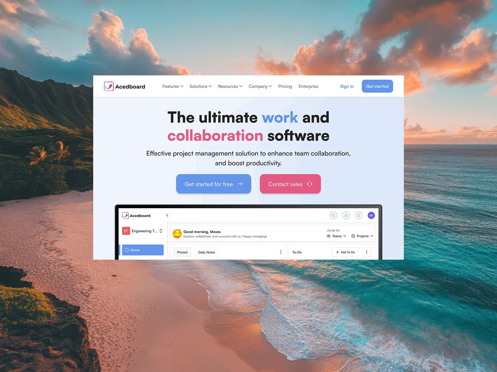 Acedboard Website Hero